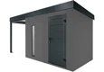 GARDEON® Zahradní domek se světlíkem a přístřeškem na levé straně