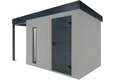 GARDEON® Zahradní domek se světlíkem a přístřeškem na levé straně