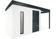 GARDEON® Zahradní domek se světlíkem a přístřeškem na pravé straně