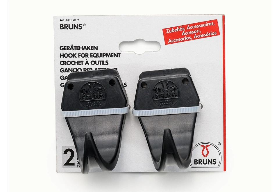 Balení sady háčků pro závěsný systém Bruns.